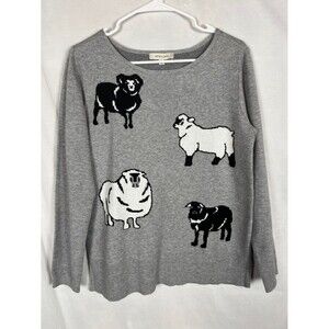 NWT Astrologie Cracker Barrel Gray Sheep Ram Sweater